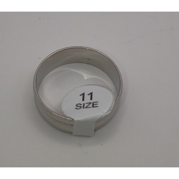 Unisex Stainless Steel Silver Fashion Ring Band U.S Size 6-6.5 - Picture 2 of 2